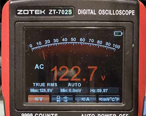 The output of the transformer - it's about 1:1. simpson715-inputvolts-wereboar.jpg